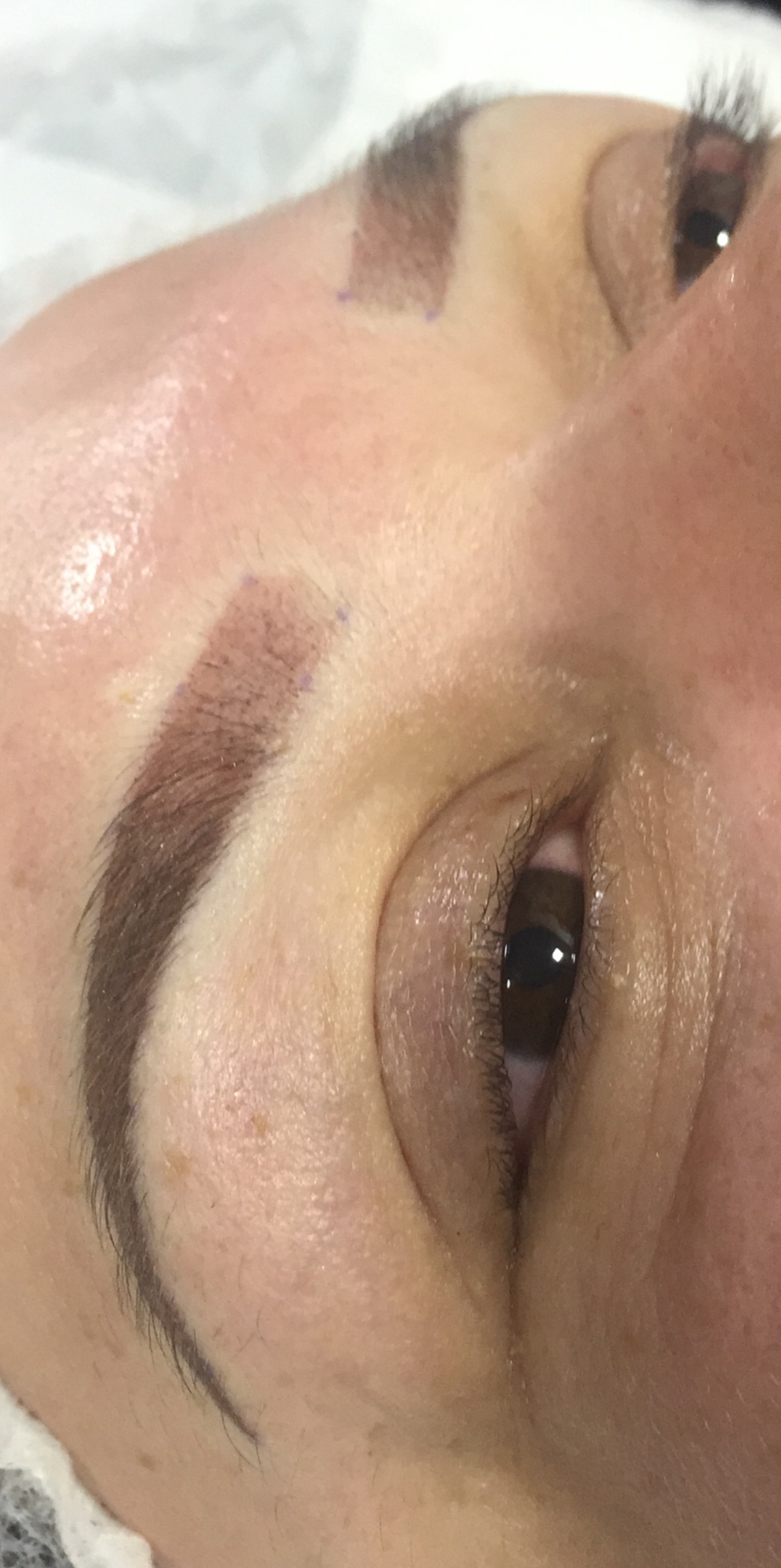 Brow shaping and tinting results at Obsidian Clinics Glasgow